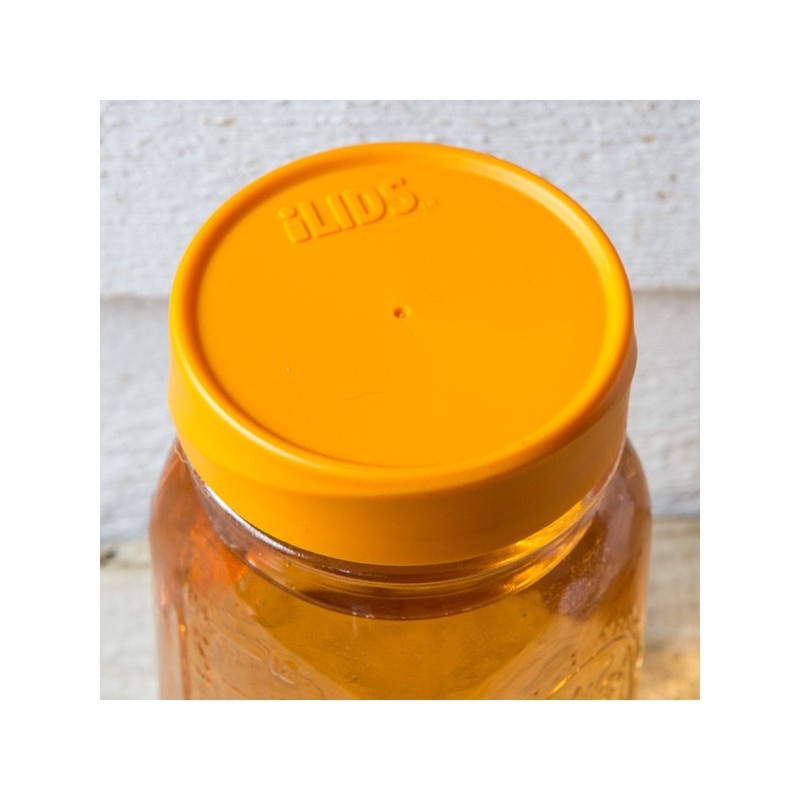 Mason Jar Storage Lid Orange - made in USA