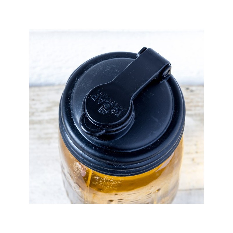 reCAP Mason Jars Cap Regular - Black - Made in USA