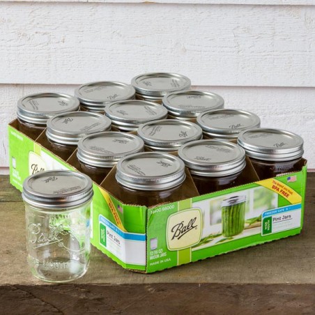 Ball 1 Pint (16 oz) Mason Jars (Canning Jars)