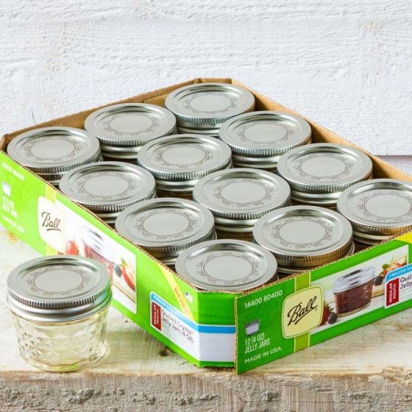 Pack 12 X 2.45€ Bocal Mason jar Regular Quilt 4oz made in USA