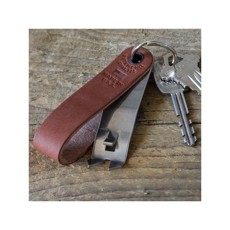Snake Bite Keychain Bottle Opener - Brown Made in U.S.A