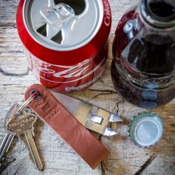 Snake Bite Keychain Bottle Opener - Brown Made in U.S.A