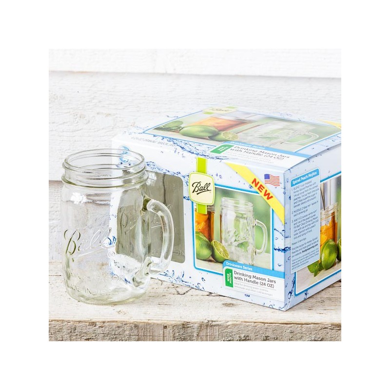 HANDLED MASON JAR BALL  (24 oz) - Made in USA