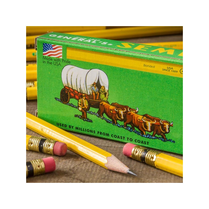 CRAYON GOMME GENERAL'S PENCIL boite de 12 made in USA