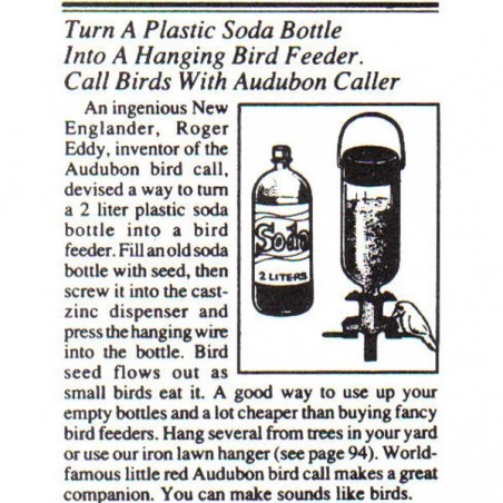 SODA BOTTLE BIRD FEEDER made in USA