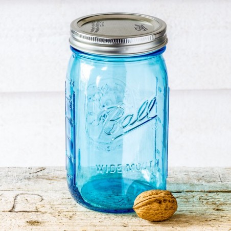 Mason Jar Wide Blue Ball série -32 oz - made in USA