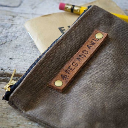 POUCH brown by PEG and AWL made in USA