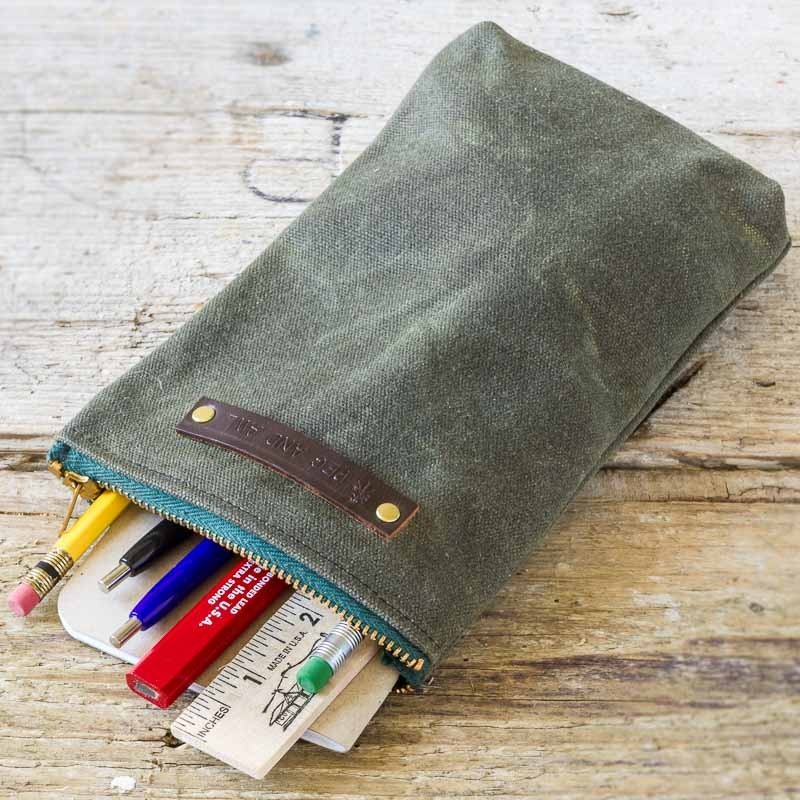 POUCH kaki by PEG and AWL made in USA