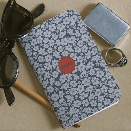 Blue Floral and Skulls NOTEBOOK - 3 Pack