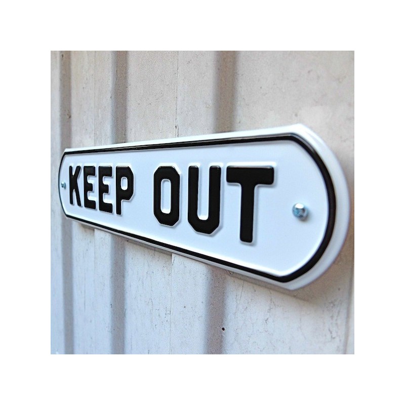 Embossed "DANGER KEEP OUT" sign made in USA