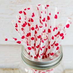 Heart  Paper Straws made in USA