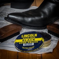 LINCOLN BLACK SHOE WAX