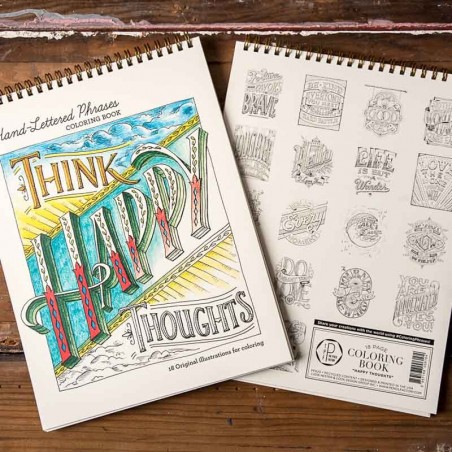 "Happy Thoughts" Coloring Book HESTER & COOK