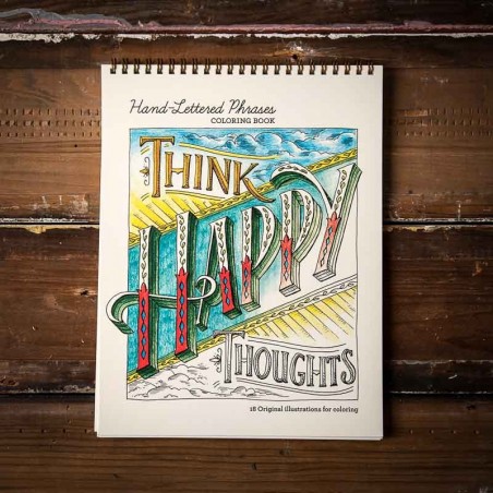 "Happy Thoughts" Coloring Book HESTER & COOK