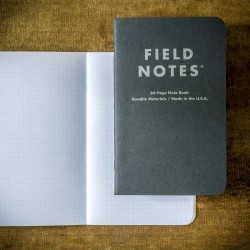 Pack 2 carnets FIELD NOTES PITCH BLACK - Made in USA