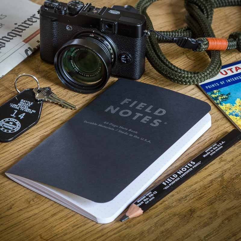 Pack 2 carnets FIELD NOTES PITCH BLACK - Made in USA