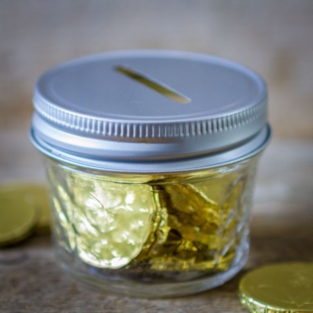 Piggy Bank mason jar 16oz - made in USA