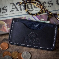 LEATHER SLIM WALLET BLACK - Farrow Co - Made in USA