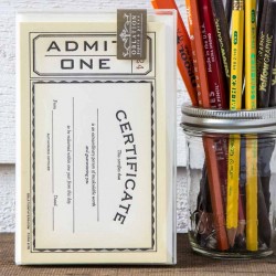 ADMIT ONE CERTIFICATE CARD Made in USA