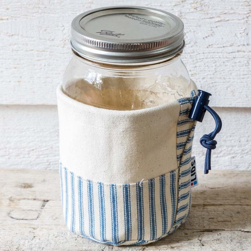 iLIDS sleeve BLUE &  Mason Jar 32oz Wide Mouth 16oz made in USA