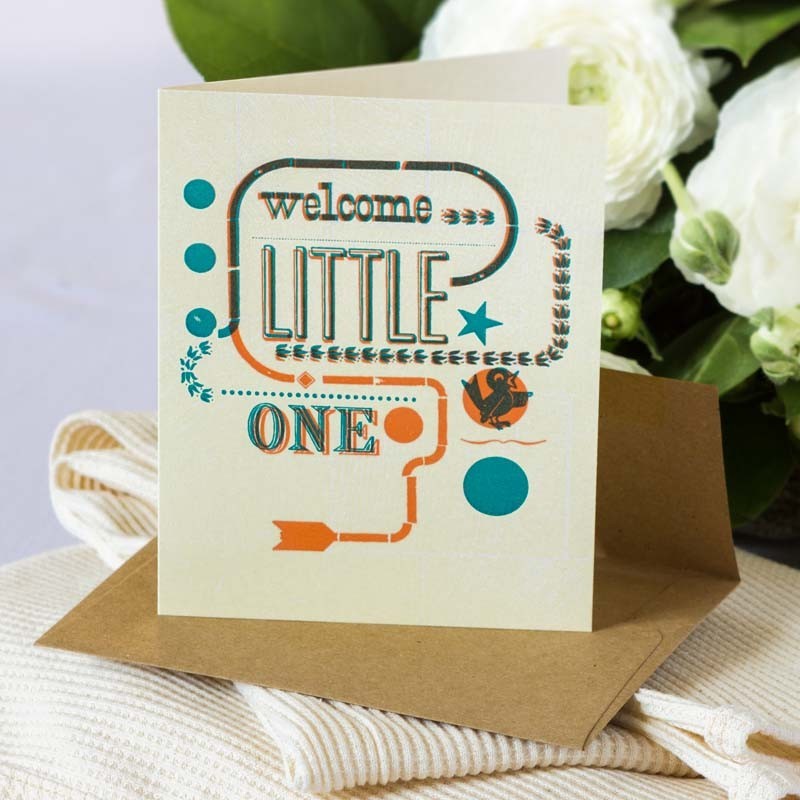 LITTLE ONE BIRTH CARD made in USA