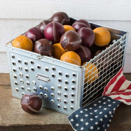 LEMON BALL™ baseball. Brown Horween CXL Leather, couture blanche, made in USA