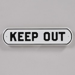 Embossed "DANGER KEEP OUT" sign made in USA