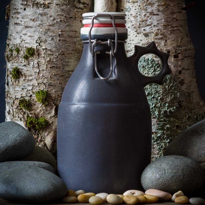 Growler émaillé NOIR MAT (0.960L) made in USA