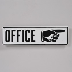 Embossed "OFFICE"  with hand sign  RIGHT made in USA