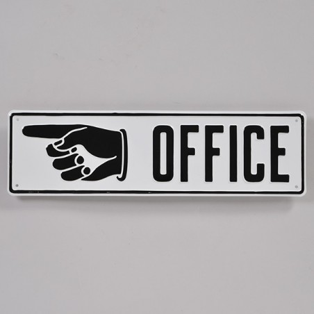 Embossed "OFFICE"  with hand sign  LEFT made in USA