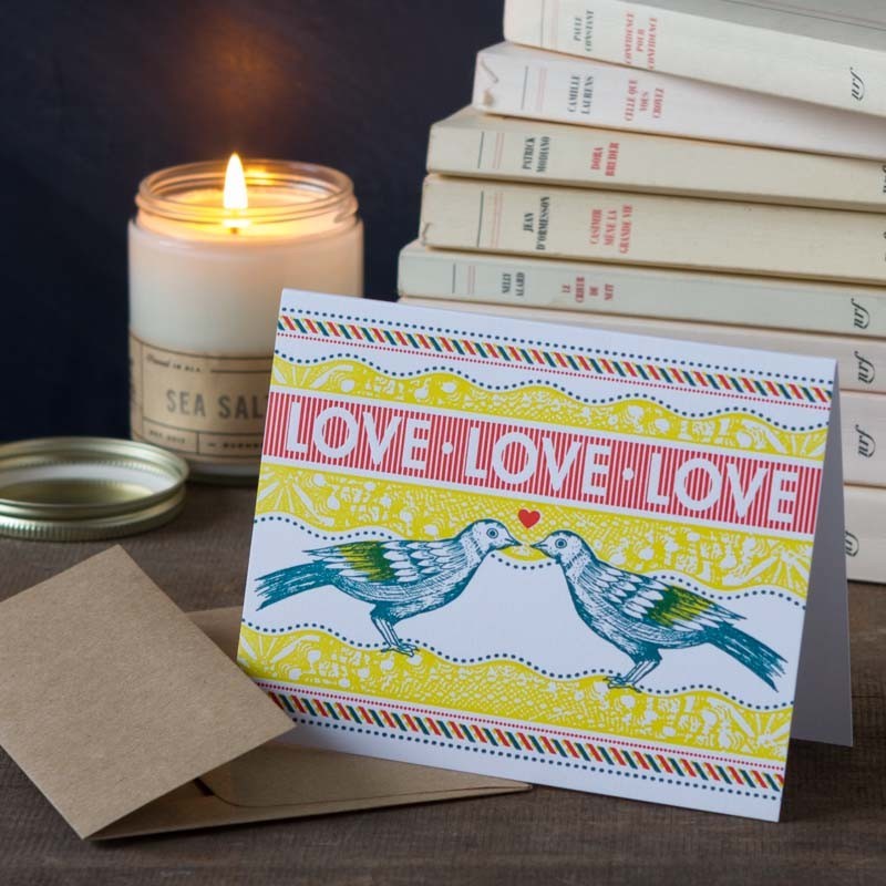 Love Love Love Birds card