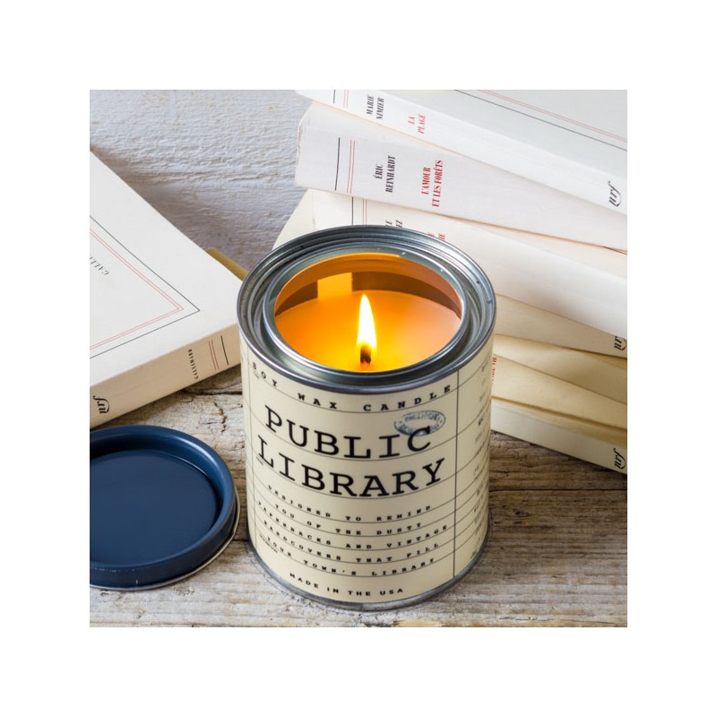 SOY CANDLE PUBLIC LIBRAIRY MADE IN USA ⎜ LE COMPTOIR AMERICAIN