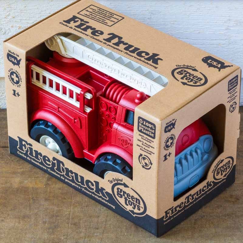 Camion de pompier rouge Green toys - Le petit Souk