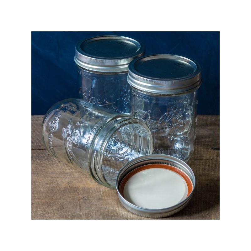 Bocal Mason Jar en verre avec poignée et couvercle - Classique - 370 ml -  Bocal Mason Jar - Creavea