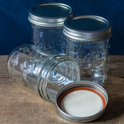 Bocal Mason Jar Wide Mouth  -  16 oz - made in USA