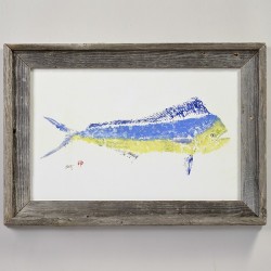 IMPRESSION D'ART GYOTAKU MAHI MAHI 30x45cm