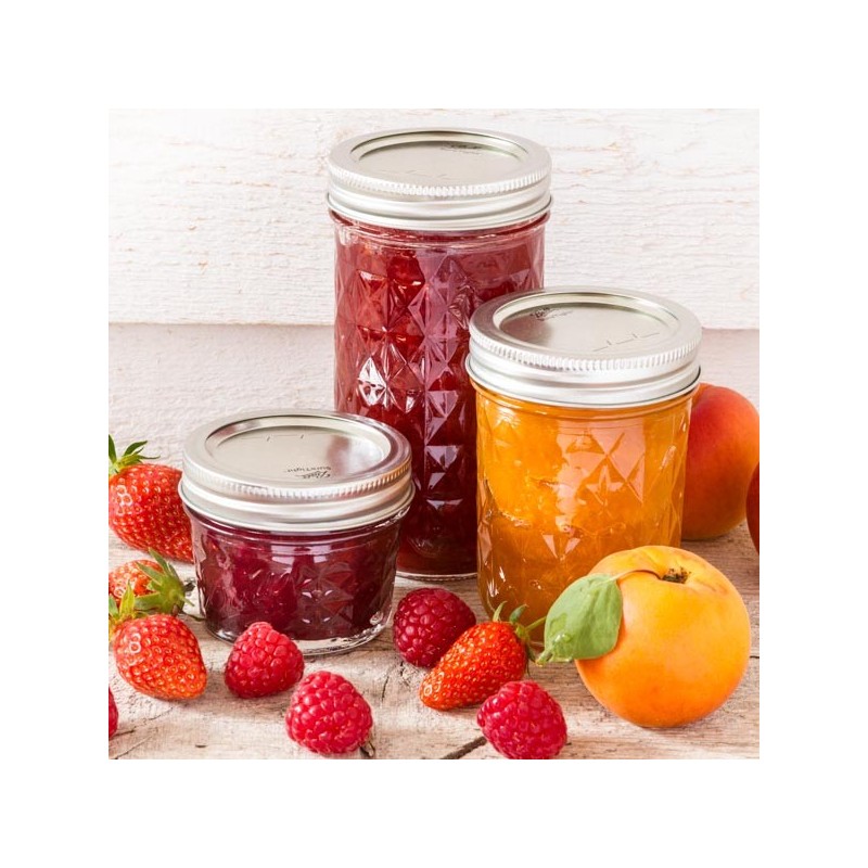 and Pizza Sauce Regular Mouth Jars with Lids and Bands Jellies Mason Jars 8OZ 10PACK Preserves Fruit Syrups Chutneys Conserves Quilted Crystal Jars Ideal for Jams 