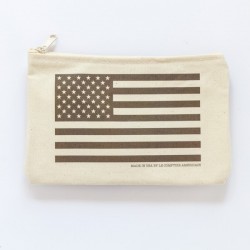 Stars and stripes canvas zipper pouch - Made in USA