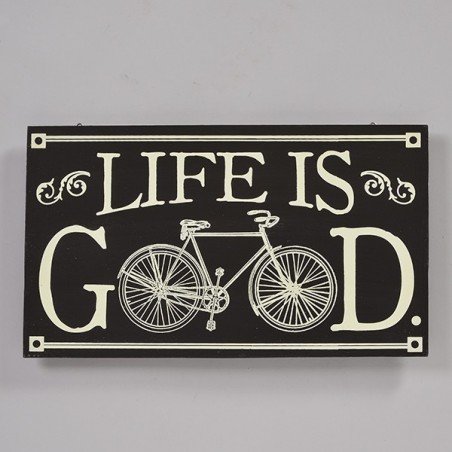 LIFE IS GOOD RETRO SIGN 37x23cm