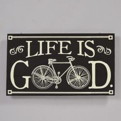 LIFE IS GOOD RETRO WOOD SIGN