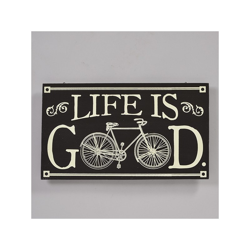 LIFE IS GOOD RETRO WOOD SIGN ⎟ le comptoir americain