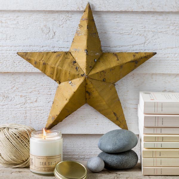 Rustic Genuine Amish Quality Primitive 29 INCH Barn Star USA Made MUSTARD 