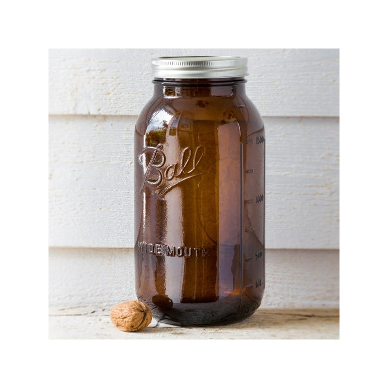 BALL WIDEMOUTH AMBER MASON JAR - (64 oz.)