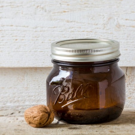 AMBER WIDEMOUTH MASON JAR BALL - (16 oz.) MADE IN USA