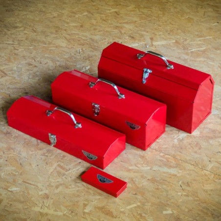 Red Miniature Steel Storage box made in USA ⎟ lecomptoiramericain