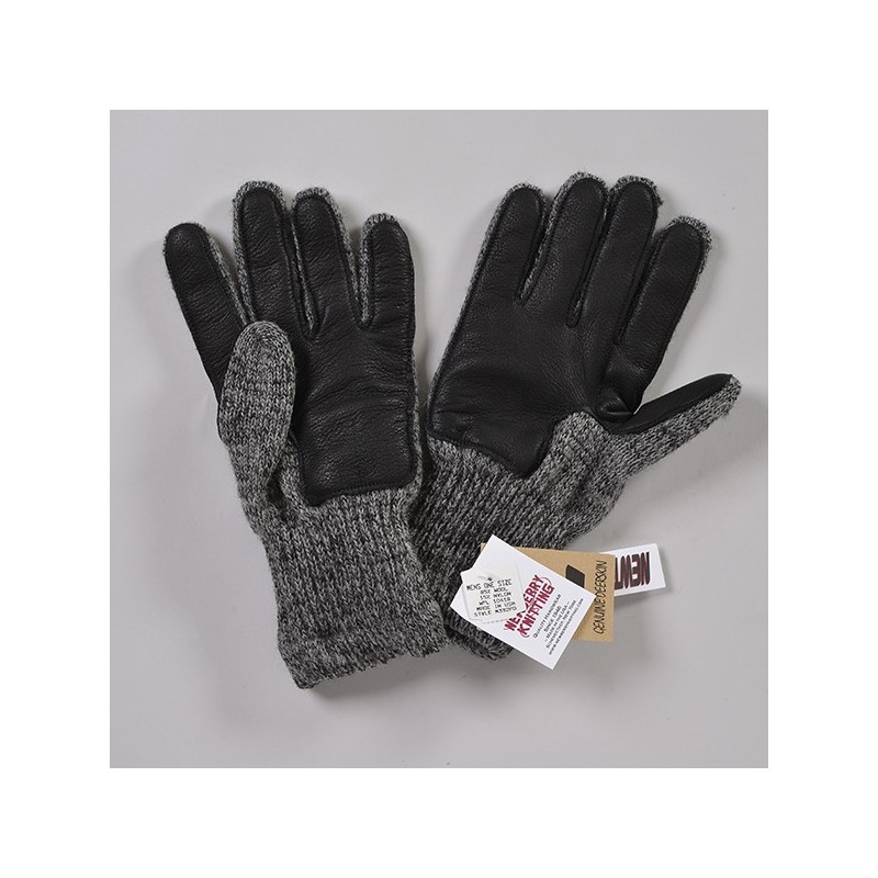 lined ragg wool Glove with Deerskin Palm MEN ⎟