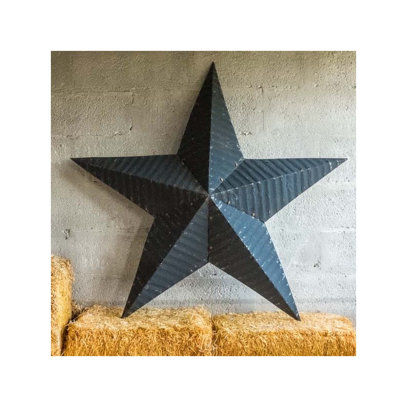 AMISH TIN BARN STAR XL (120cm) BLACK made in USA