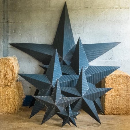 AMISH TIN BARN STAR XL (120cm) BLACK made in USA