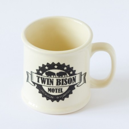 MUG EN FAIENCE TWIN BISON MOTEL - Made in USA