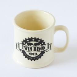 PORCELAIN MUG TWIN BISON MOTEL - Made in USA